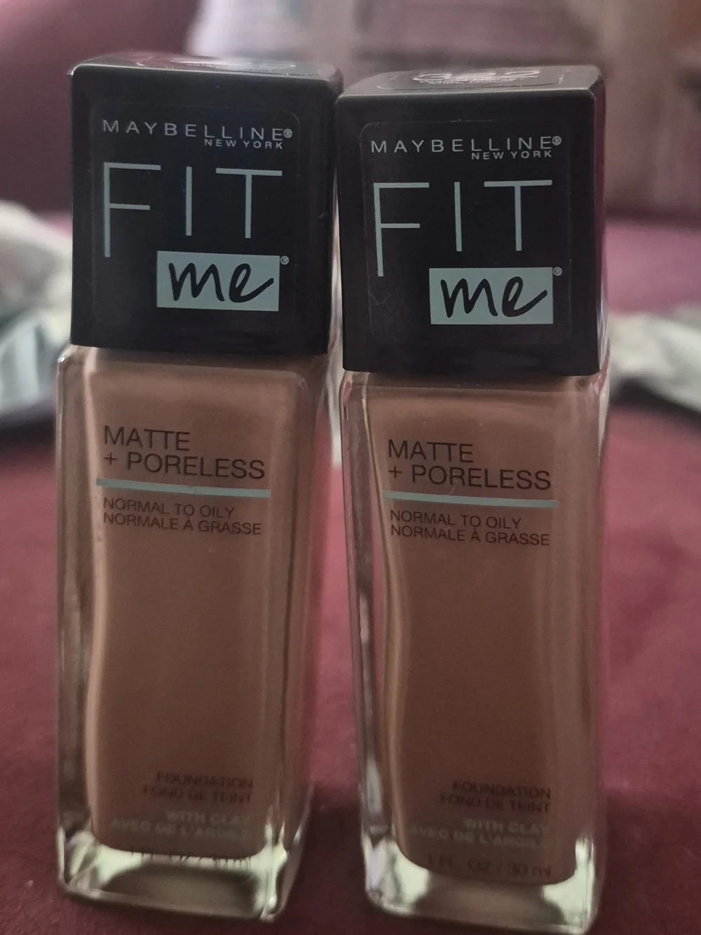 New- 2 Maybelline Fit Me Matte + Poreless Foundation - Warm Honey #322  & 1 -#30